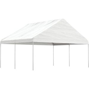 Pavillon mit Dach Weiß 4,46x5,88x3,75 m Polyethylen Vidaxl