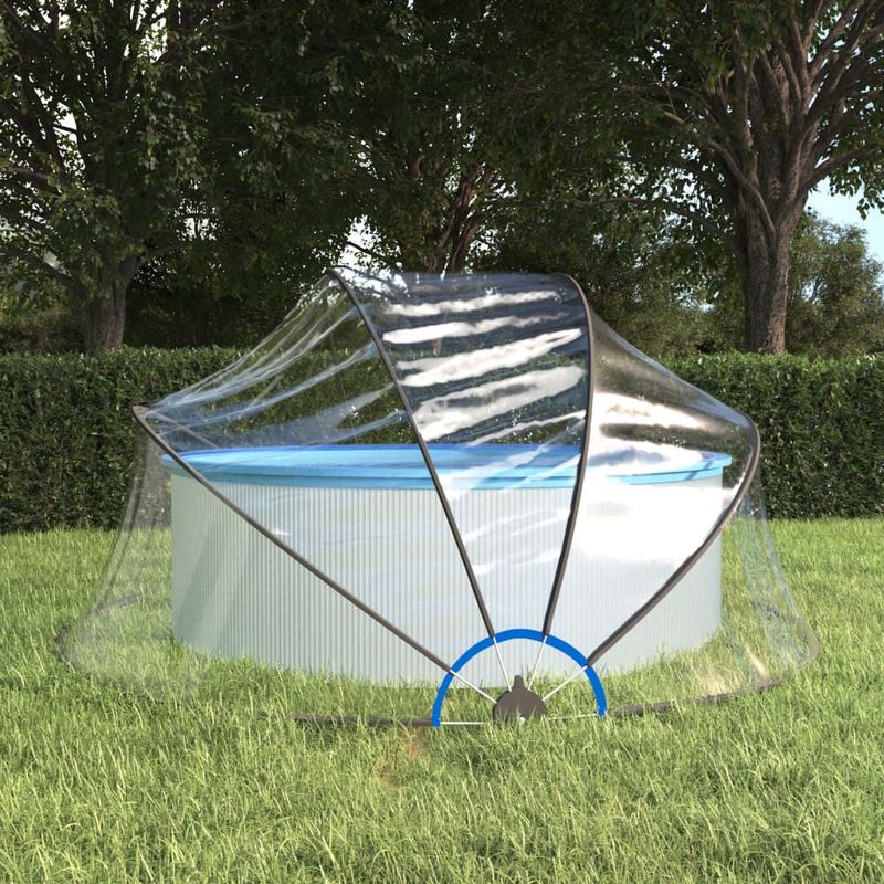 vidaXL - Zwembadoverkapping - rond - 315x158 - cm - PVC