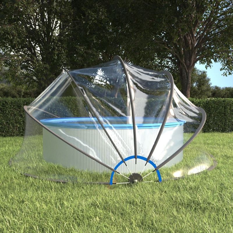 vidaXL - Zwembadoverkapping - rond - 467x234 - cm - PVC
