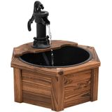 vidaXL - Waterfontein - met - pomp - 57x57x53 - cm - massief - vurenhout