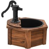 vidaXL - Waterfontein - met - pomp - 57x57x53 - cm - massief - vurenhout