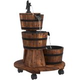 vidaXL Waterfontein - Massief Vurenhout - Inclusief Pomp - 55x55x80 cm