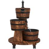 vidaXL Waterfontein - Massief Vurenhout - Inclusief Pomp - 55x55x80 cm