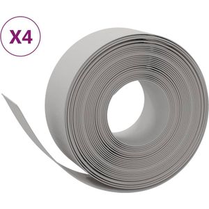 vidaXL Tuinranden 4 st 10 m 20 cm polyetheen grijs