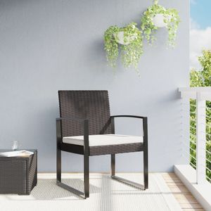 Garten-Esszimmerstühle 2 Stk. Braun PP-Rattan vidaXL