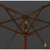 vidaXL Parasol met houten paal 196x231 cm antracietkleurig