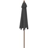 vidaXL Parasol met houten paal 299x240 cm antracietkleurig