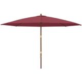 VidaXL Parasol Houten Paal 400x273 cm Bordeauxrood