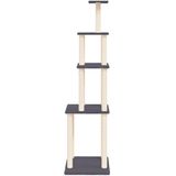Vidaxl - Kratzbaum mit Sisal-Kratzsäulen Dunkelgrau 183 cm