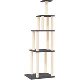 Vidaxl - Kratzbaum mit Sisal-Kratzsäulen Dunkelgrau 183 cm