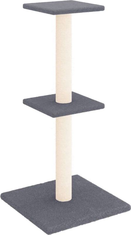 vidaXL Kratzbaum mit Sisal-Kratzsäulen Dunkelgrau 73 cm