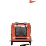 Vidaxl - Fahrradanhänger Hunde Orange und Grau Oxford-Gewebe & Eisen