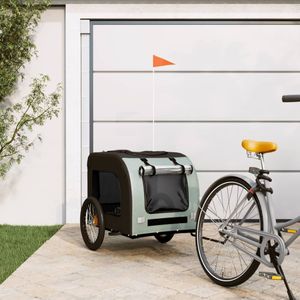 vidaXL-Hondenfietstrailer-oxfordstof-en-ijzer-grijs-en-zwart