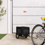 vidaXL Hondenfietstrailer oxford stof en ijzer zwart