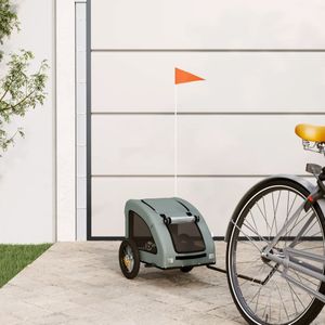 vidaXL-Hondenfietstrailer-oxford-stof-en-ijzer-grijs