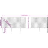 Maschendrahtzaun mit Bodenhülsen Grün 1x10 m Vidaxl
