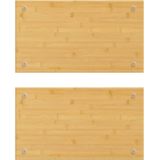 vidaXL - Kookplaatafdekkingen - 2 Stuks - Bamboe