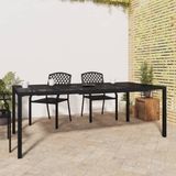 Gartentisch Anthrazit 200x100x72 cm Stahl Vidaxl