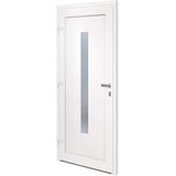 vidaXL Haustür Weiß 88x200 cm PVC