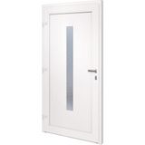vidaXL Haustür Weiß 108x208 cm PVC