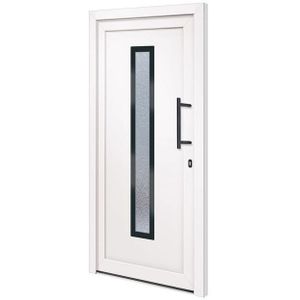 vidaXL Haustür Weiß 98x208 cm PVC