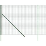 Maschendrahtzaun Grün 2,2x25 m Verzinkter Stahl Vidaxl