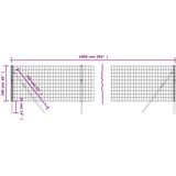 vidaXL Draadgaashek 1x10 m gegalvaniseerd staal groen