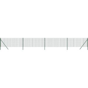 vidaXL Draadgaashek 1,1x10 m gegalvaniseerd staal groen