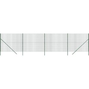 vidaXL Draadgaashek 1,8x10 m gegalvaniseerd staal groen