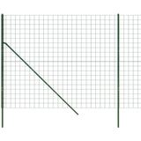 vidaXL Draadgaashek 2x25 m gegalvaniseerd staal groen