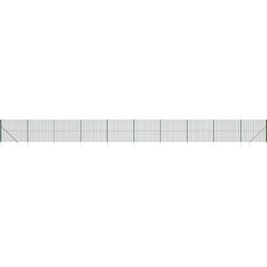 vidaXL Draadgaashek met grondankers 1,6x25 m groen