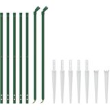 vidaXL Draadgaashek met grondankers 1x10 m groen