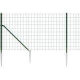 vidaXL Draadgaashek met grondankers 1x10 m groen