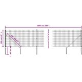 vidaXL Draadgaashek met grondankers 1x10 m groen