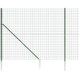 vidaXL Draadgaashek met grondankers 2,2x10 m groen