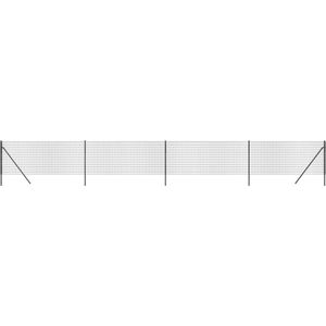 vidaXL Draadgaashek 0,8x10 m gegalvaniseerd staal antracietkleurig