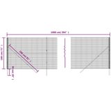 Maschendrahtzaun Anthrazit 1,8x10 m Verzinkter Stahl Vidaxl