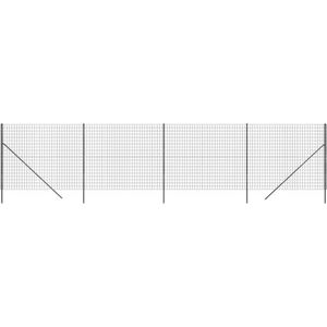 vidaXL Draadgaashek 2x10 m gegalvaniseerd staal antracietkleurig
