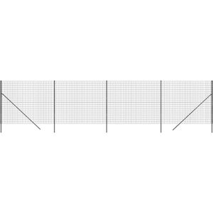 vidaXL Draadgaashek 2,2x10 m gegalvaniseerd staal antracietkleurig
