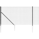 vidaXL Draadgaashek met grondankers 1x25 m antracietkleurig