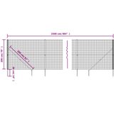 Maschendrahtzaun mit Bodenhülsen Anthrazit 2x25 m Vidaxl