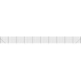 vidaXL Draadgaashek met grondankers 2x25 m antracietkleurig