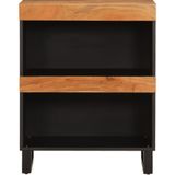 vidaXL Bijzetkast 60x33x75 cm massief acaciahout