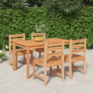 vidaXL-5-delige-Tuinset-massief-teakhout