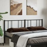 vidaXL Hoofdbord metaal zwart 193 cm