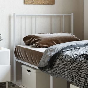 vidaXL Kopfteil Metall Weiß 80 cm