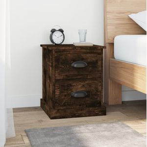 vidaXL Nachtkastjes 2 st 39x39x47,5 cm bewerkt hout gerookt eikenkleur