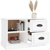 vidaXL TV-Schrank Hochglanz-Weiß 73x35,5x47,5 cm Holzwerkstoff