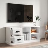 vidaXL Tv-meubel 102x35,5x47,5 cm bewerkt hout hoogglans wit