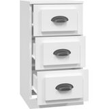 vidaXL - Dressoir - 36x35,5x67,5 - cm - bewerkt - hout - wit